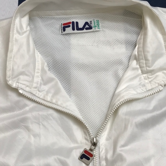 FILA Women Windbreaker Full Zip Jacket White XL - Picture 3 of 8